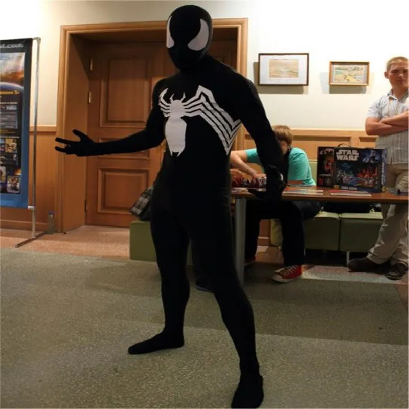 Kids Adult Black Spiderman Venom Unisex Halloween Zentai Cosplay