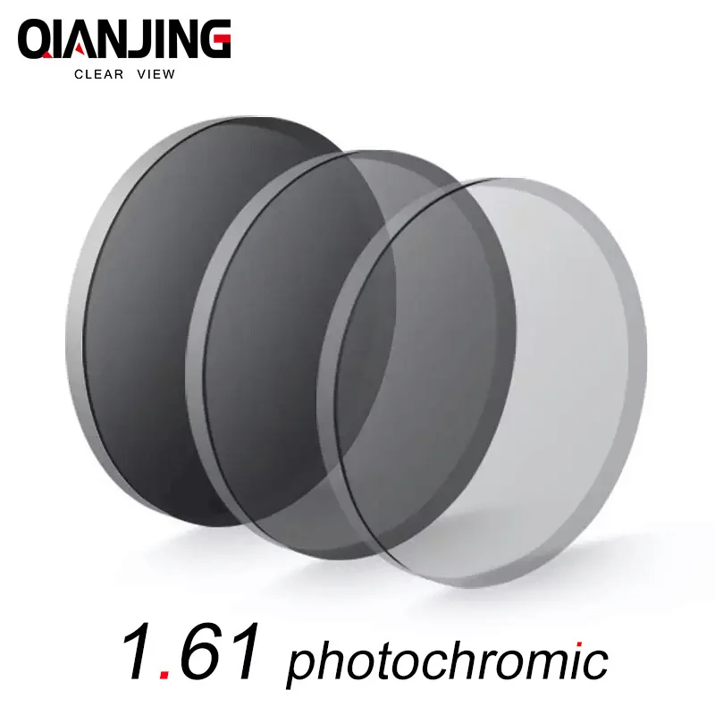 Фотохромные линзы QANJING 1 61 цветная пленка для близорукости из смолы с затемнением
