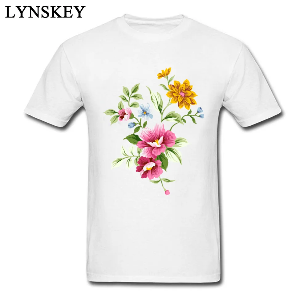 Family Tops Shirt Discount O Neck Short Sleeve 4-2-abstract-flower-picture 100% Cotton Mens T-Shirt Casual Summer Tee-Shirts 4-2-abstract-flower-picture white