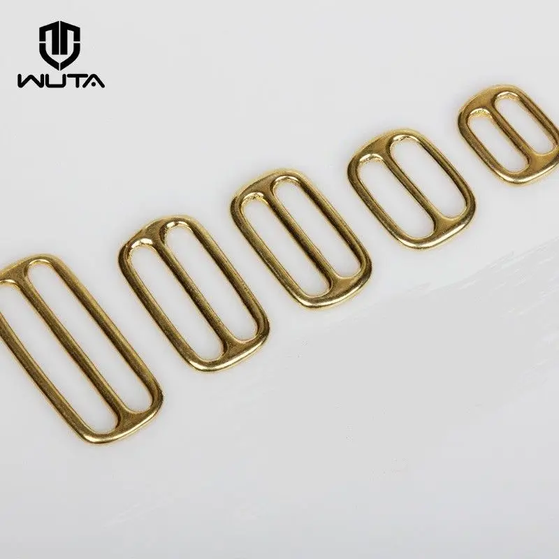 

WUTA Solid Brass Slider Tri-Glide 3Bar Rectangle Adjust Buckle Shoulder Strap Bags Garment DIY Leather Accessories 1/2/10pcs