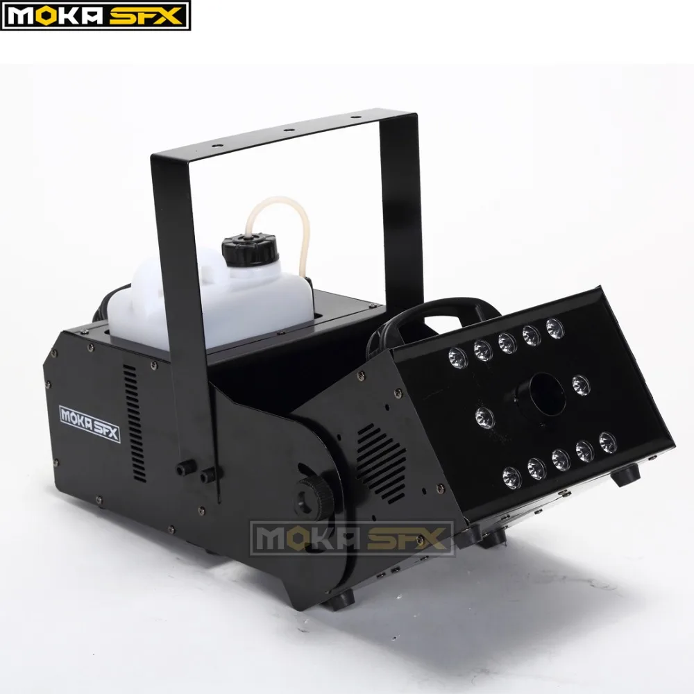 Special Price direct manufacturers 1500w 12*3w LED adjustable angle LED smoke fog machine DMX Professional Fogger Stage Equipment