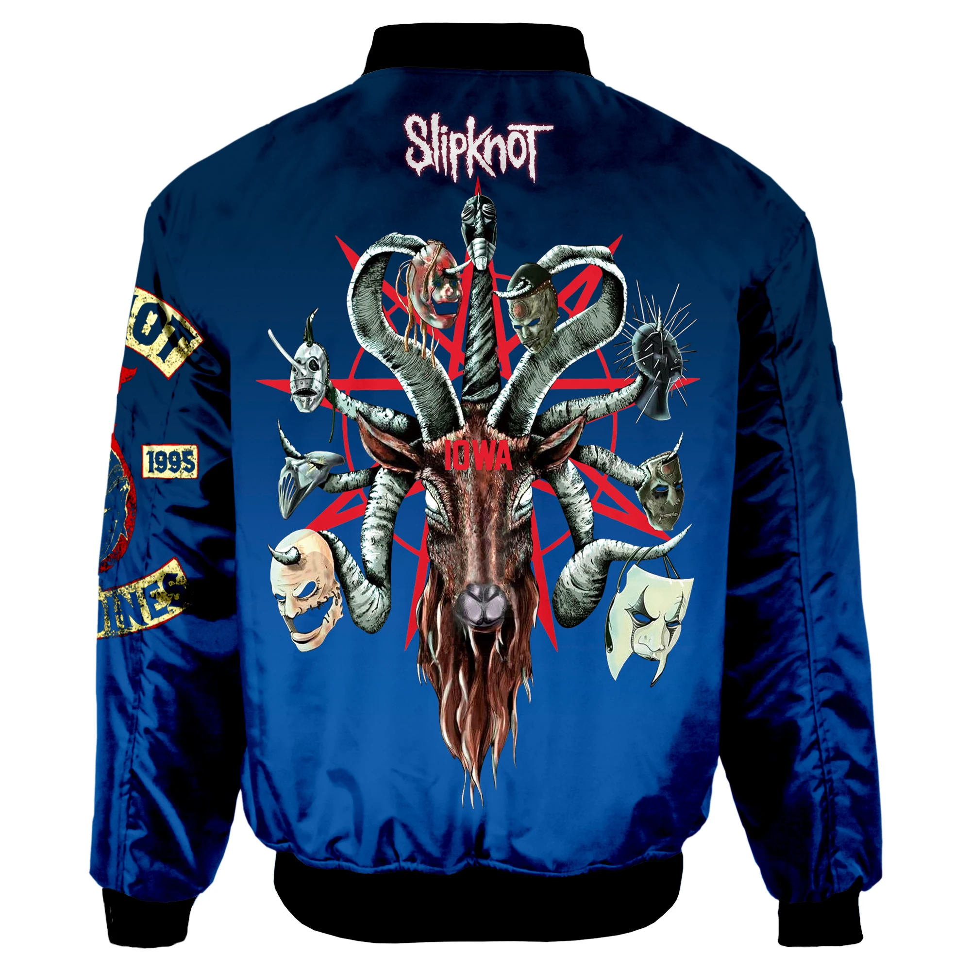 

Newest 3D Slipknot Bomber Jacket 3D Zipper Pilot Jacket Coat