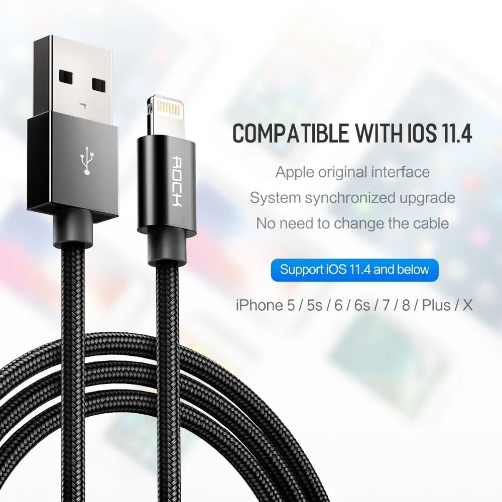 MFI Usb зарядный кабель для iPhone Lightning Кабель 2.4a Интеллектуальный шнур быстрой зарядки для Apple Iphone Xs Max Xr X 8 7 6s 5 s iPad