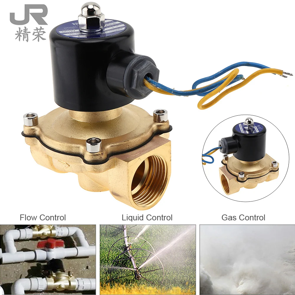 1" DC 12V Electric Solenoid Valve Pneumatic Valve Brass Body