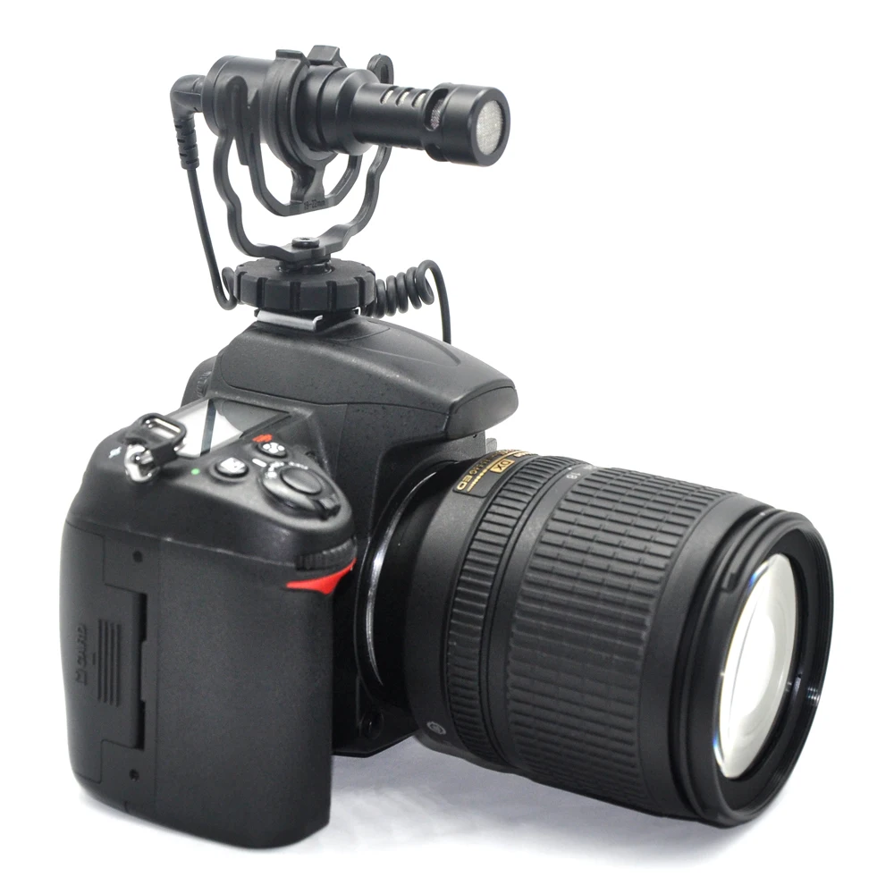Компактная камера микрофон с Rycote Lyre амортизирующим креплением для Canon Nikon Lumix Sony DJI