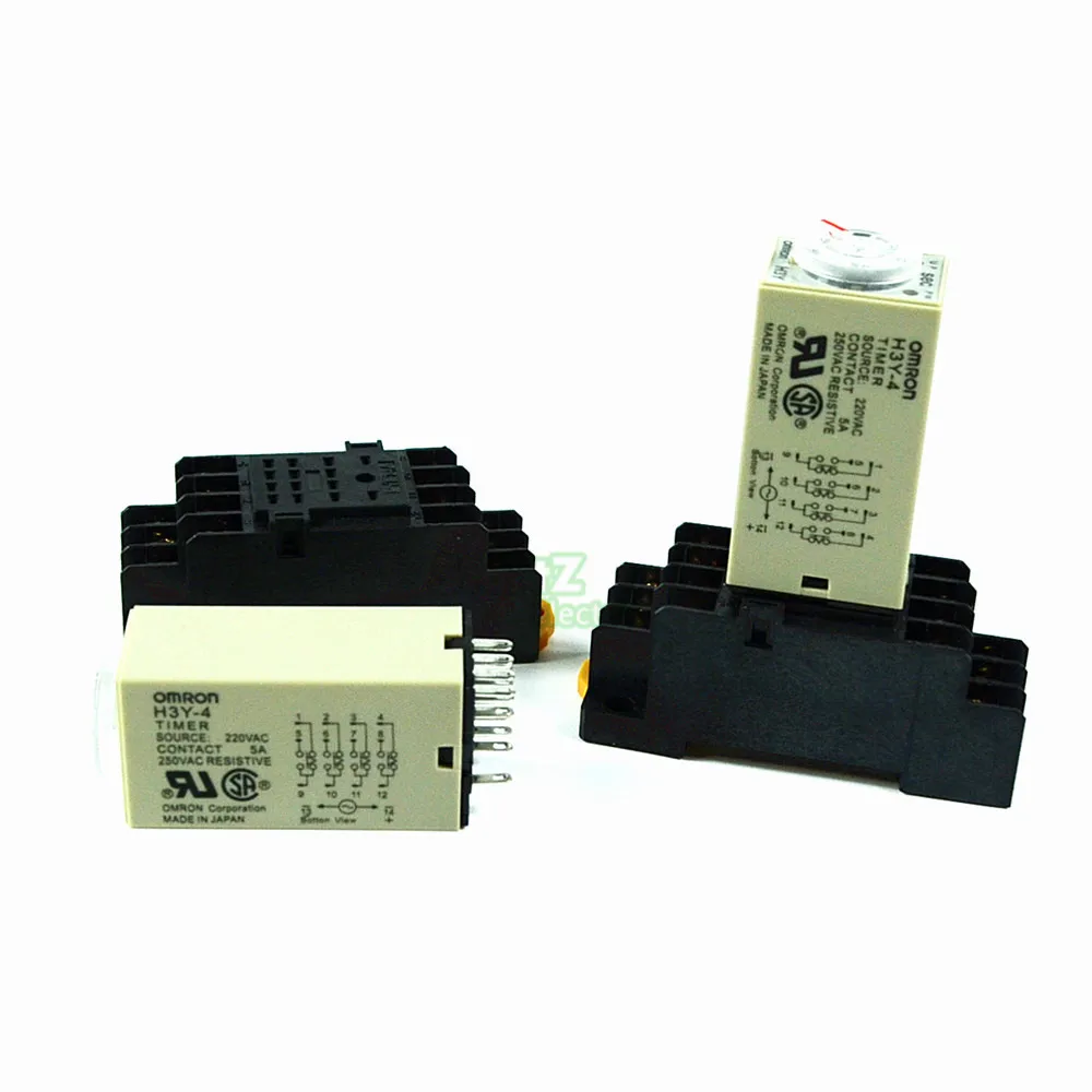 

H3Y-4 DC 12V Delay Timer Time Relay 0 - 1 Sec with Base