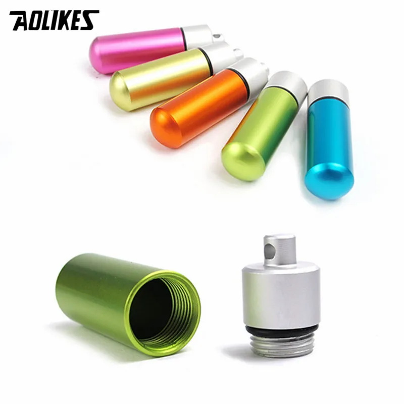 Миниатюрная Водонепроницаемая бутылка для капсул из алюминиевого сплава