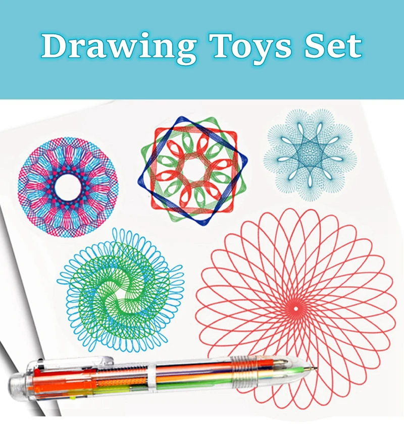 Новые аксессуары, креативные игрушки для рисования, развивающий набор, блокирующие зубчатые колеса, спирографы, игрушки для детей 22 шт