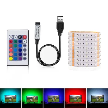 

DC 5V USB LED strip SMD2835 3528 LED Light RGB Flexible Light Lamps 50CM 1M 2M 3M 4M 5M For TV Background Lighting Adhesive Tape