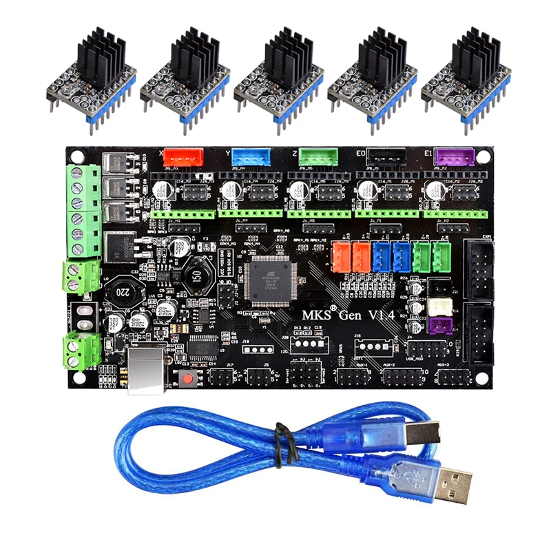 MKS الجنرال V1.4 3D لوحة التحكم للطابعة إلى TMC2130/TMC2208/DRV8825/A4988 سائق Reprap ميجا 2560 R3 Ramps 1.4 1.5 1.6 اللوحة