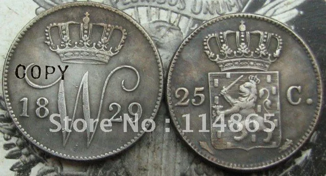 

1829-B NETHERLANDS 25 cent COIN COPY commemorative coins-replica coins medal coins collectibles badge