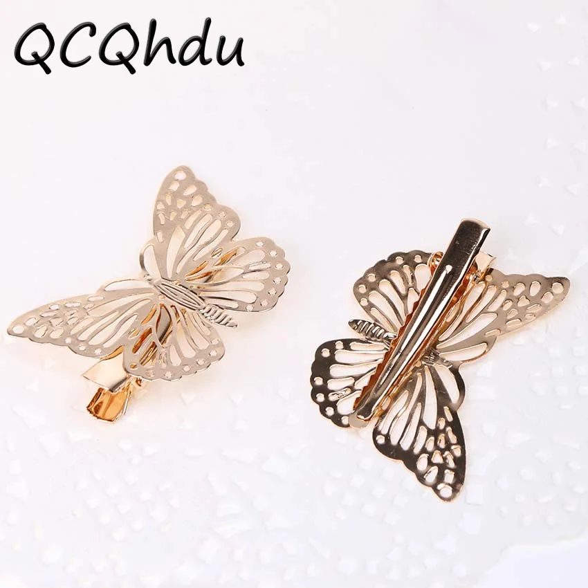 

8PCS Hollow Butterfly Hairpins Clips Bride Hairwear Women Hairgrips Summer Wedding Party Hair Jewelry