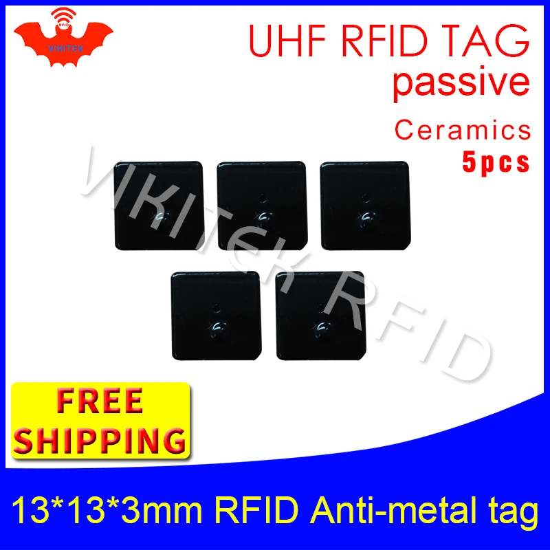 UHF RFID металлическая бирка 915 МГц 868 МГц Alien higgs3 EPC 5 шт. 13*13*3 мм Маленькая квадратная керамика Смарт пассивные RFID метки