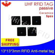 UHF RFID металлическая бирка 915 МГц 868 МГц Alien higgs3 EPC 5 шт. 13*13*3 мм Маленькая квадратная керамика Смарт пассивные RFID метки