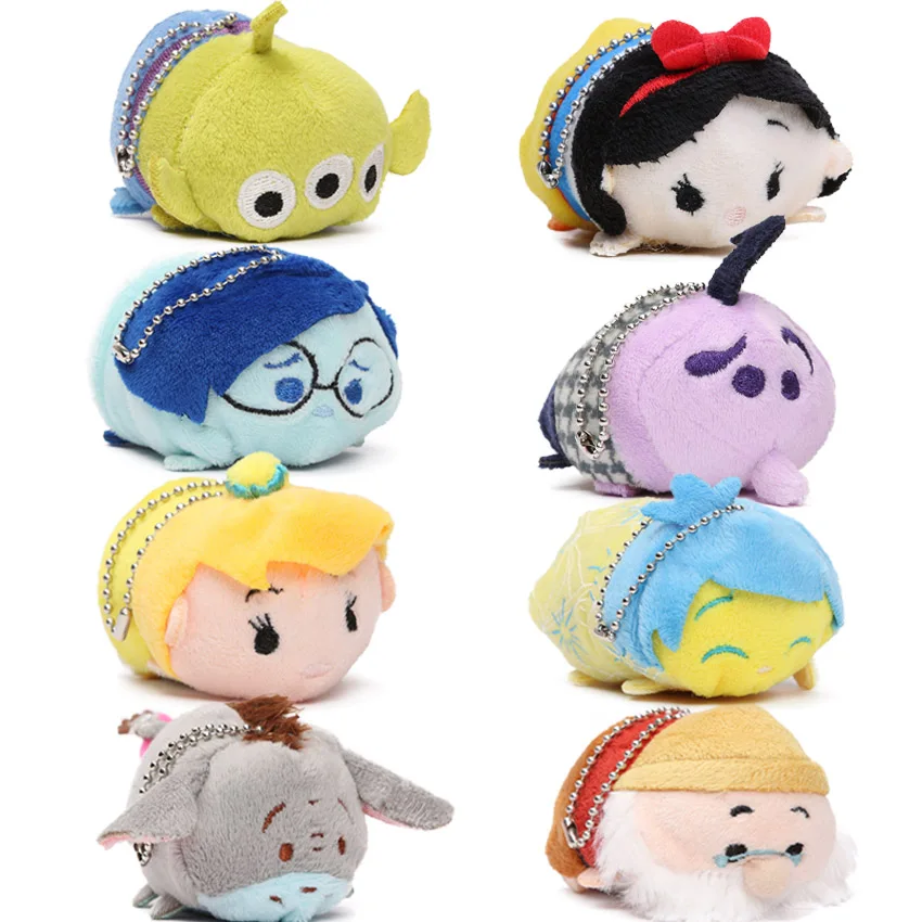

58styles 3.5inch Mini Plush Toy Doll Cute Screen Cleaner Plush Toy Juguetes Snow White Mermaid Duck Cinderella