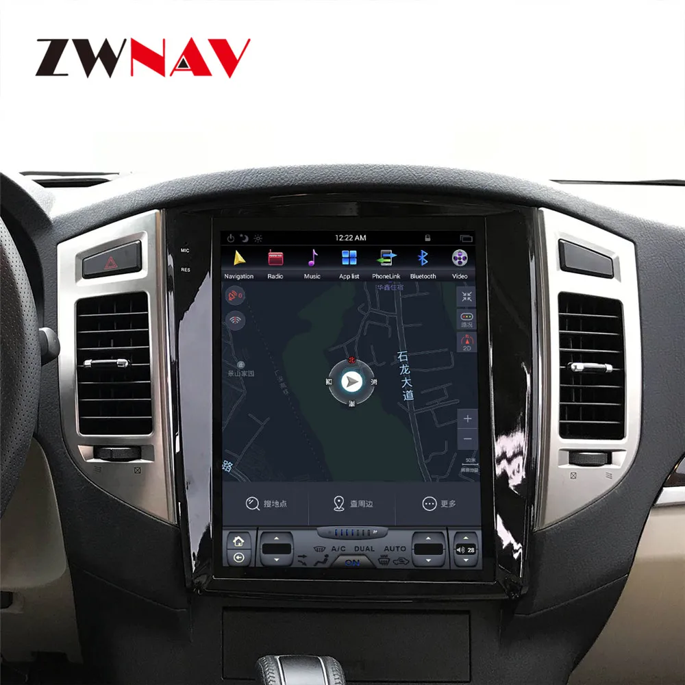 ZWNVA Tesla IPS 12.1 Inch Screen Android 6.0 2+64GB Car No DVD Player GPS Navigation For MITSUBISHI PAJERO V97 V93 2006