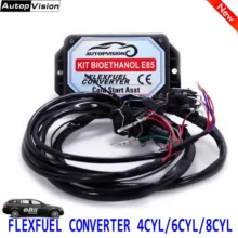 E85 4cyl 6cyl 8cyl kit de conversão automática flex combustível etanol combustível alternativo com arranque a frio asst. conectores disponíveis para ev1, ev6