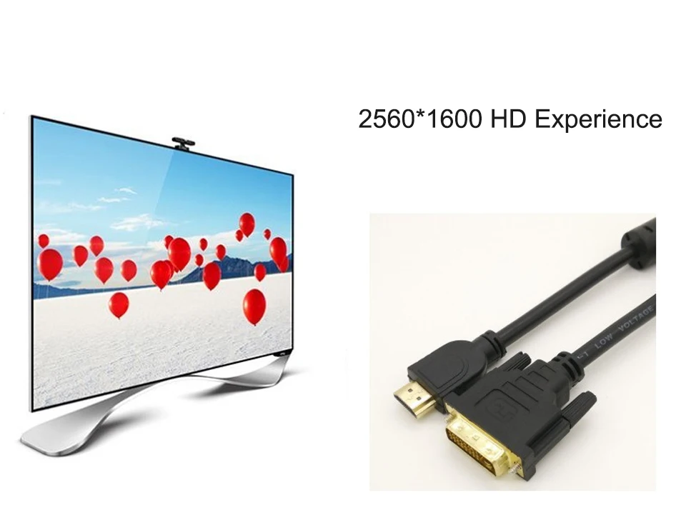 HDMI to DVI DVI-D Cable Male to Male 24+1 pin adapter cables 1080p for LCD DVD HDTV XBOX PS3 High Speed hdmi Cables 1 (2)