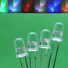 50 шт. 5 мм Медленный RGB Вспышка красный зеленый синий Радуга многоцветный светодиод круглый светодиодный