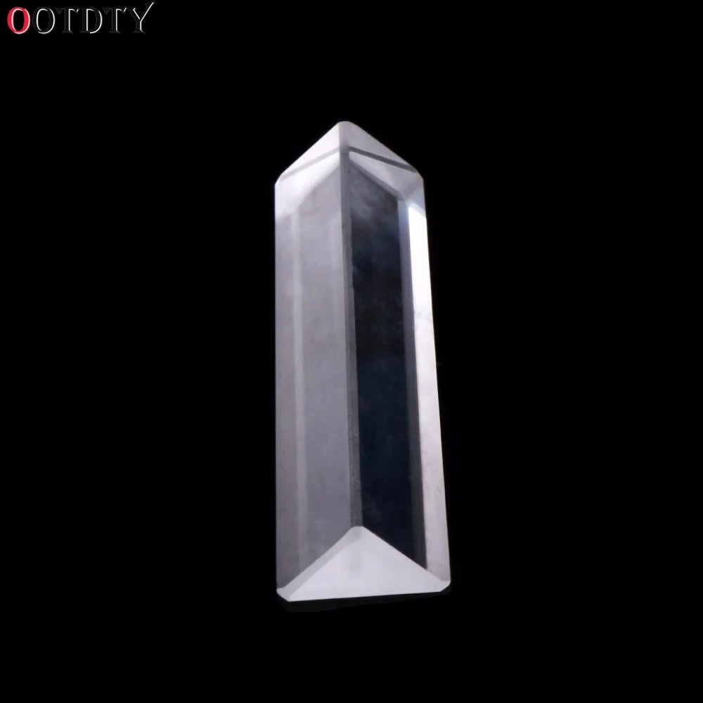 OOTDTY K9 Optical Glass Right Angle Reflecting Triangular Prism For Teaching Light Spectrum