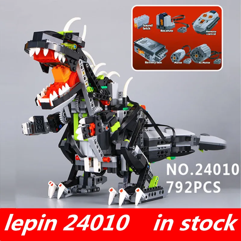 

Lepin 24010 lepin technic three-in-one remote control vocal dinosaur set Compatible legoing Technic dinosaur legoing 4958 blocks