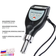 Портативный цифровой Shore A метр твердость дюрометр тестер Резина со встроенным зондом 0-100HA диапазон