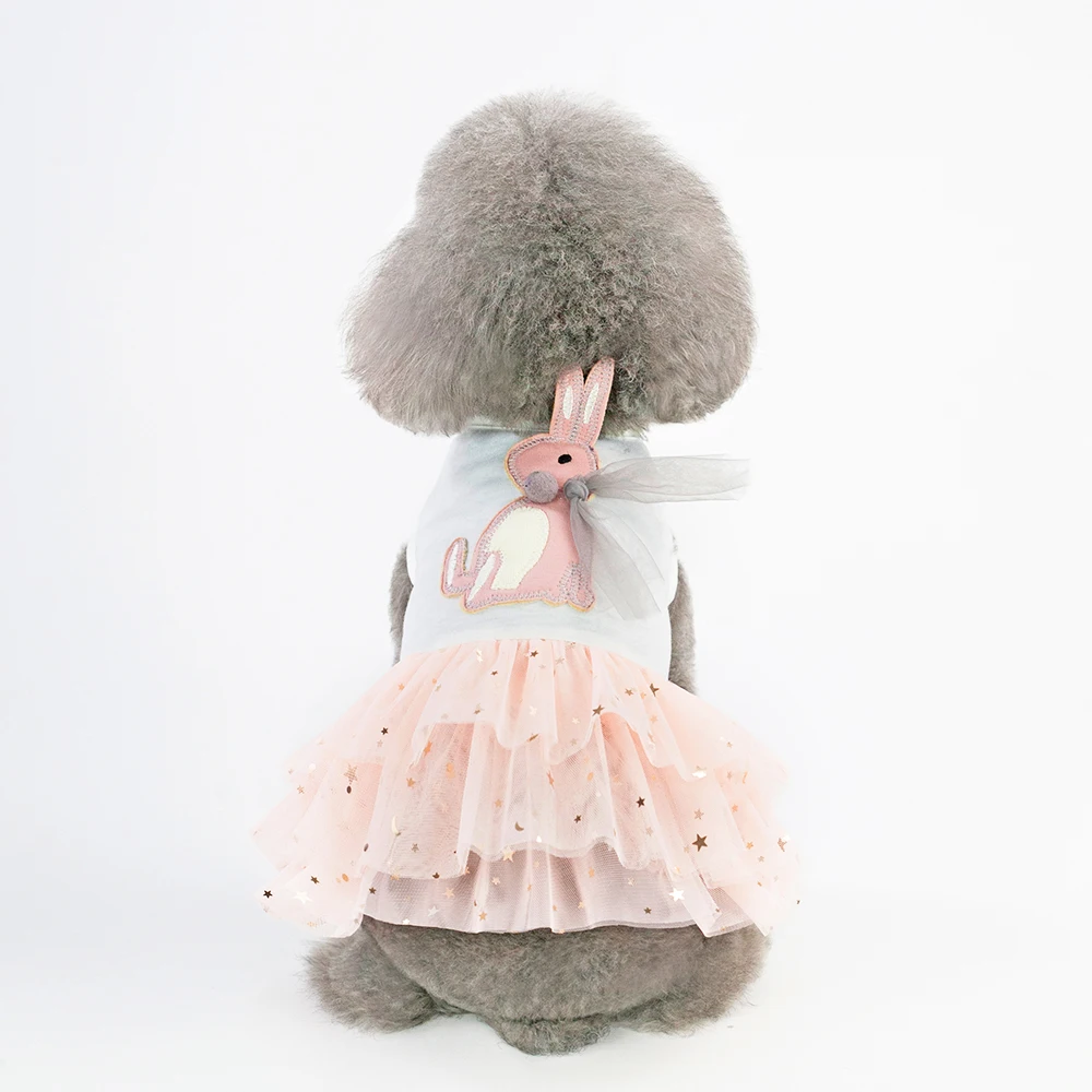Dog Dress Clothes Animal Summer Mesh Skirt Dog Dresses for Small Pets Dogs Cats Puppy Cotton Clothing Sweet and Cute (9)