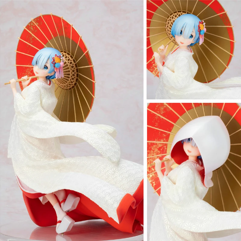 

Big Anime Figure RE: ZERO - Starting Life in Another World Memory Shiromuku Limited Edition Snow White Kimono Rem Action Figure