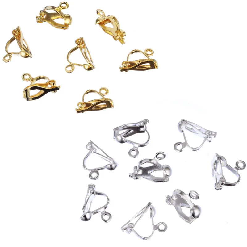 

LNRRABC 10*13mm 20pcs/lot Earrings Hot Clip DIY Creative Ear Jewelry Accessories Bronze Earring Women Free Shipping