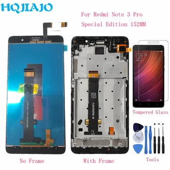 

HQJIAJO For Xiaomi Redmi Note 3 Pro Special Edition LCD Display Screen Touch Digitizer Frame For Redmi Note 3 Pro SE 152mm LCDs