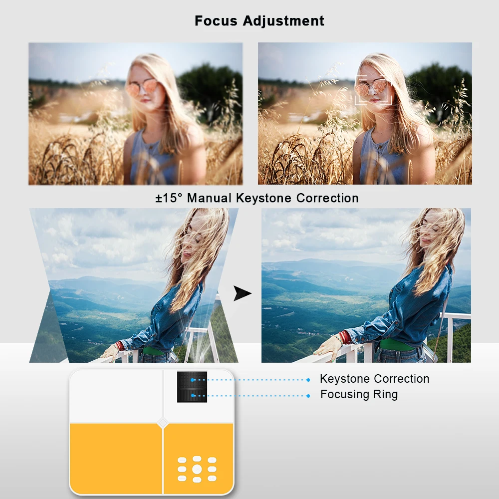 Salange H3 Портативный проектор 720P 200 ANSI люмен видео HD светодиодный мини с HDMI USB для