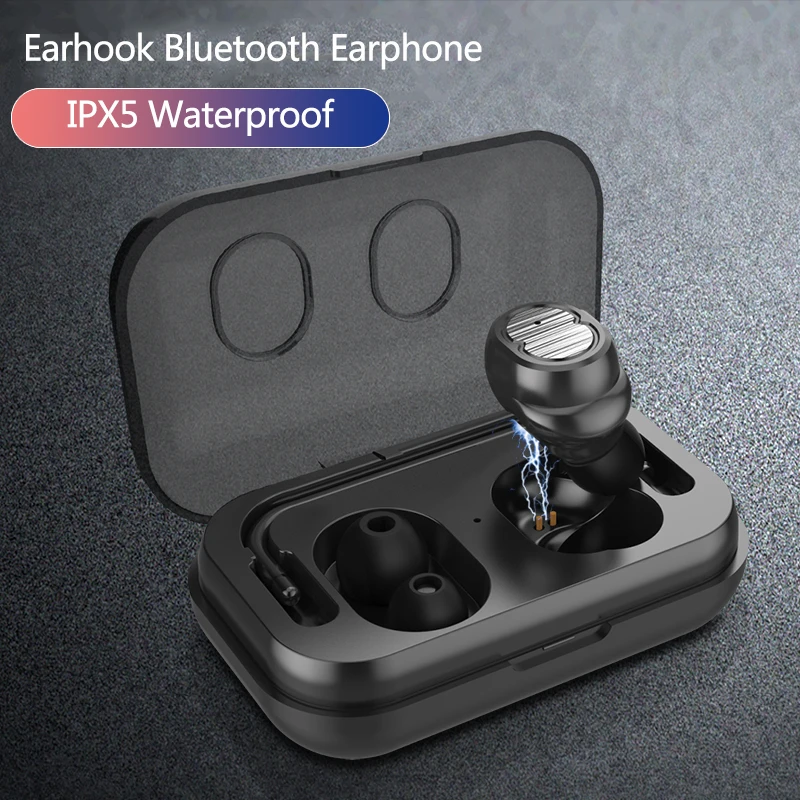 

TWS Bluetooth Earphones IPX5 Waterproof Headset Wireless Headphones Bluetooth HiFi Stereo bluetoot Ear Buds Sport White