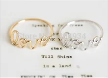 Jisensp 2020 nowych moda Hot moda wykwintne Alloy Love Letters przyjaźń pierścień kobiety proste słodkie miłość pierścień biżuteria Feminino