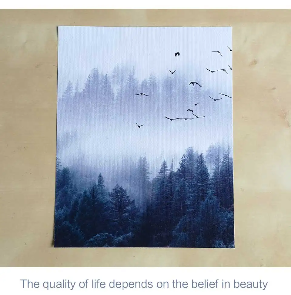 Canvas Poster Nordic Decor Forest Poster Painting Landscape Picture By Numbers On Canvas Wall Art Posters And Prints Living Room    (4)