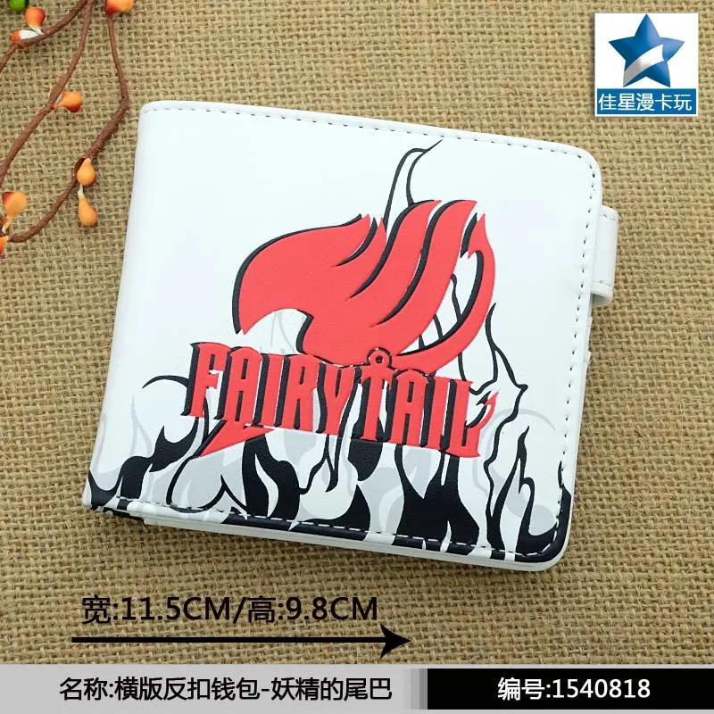Аниме Fairy Tail COS Cartoo печать логотипа белые короткие бумажник человек Модные женские из PU искусственной кожи для досуга кошелек