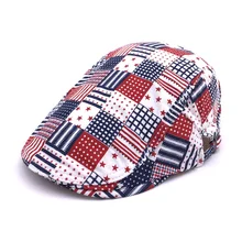 Стиль мужской на зиму и осень берет хлопок кепки с плоским козырьком кепка мужская Регулируемая кепка газетчика звезда шаблон