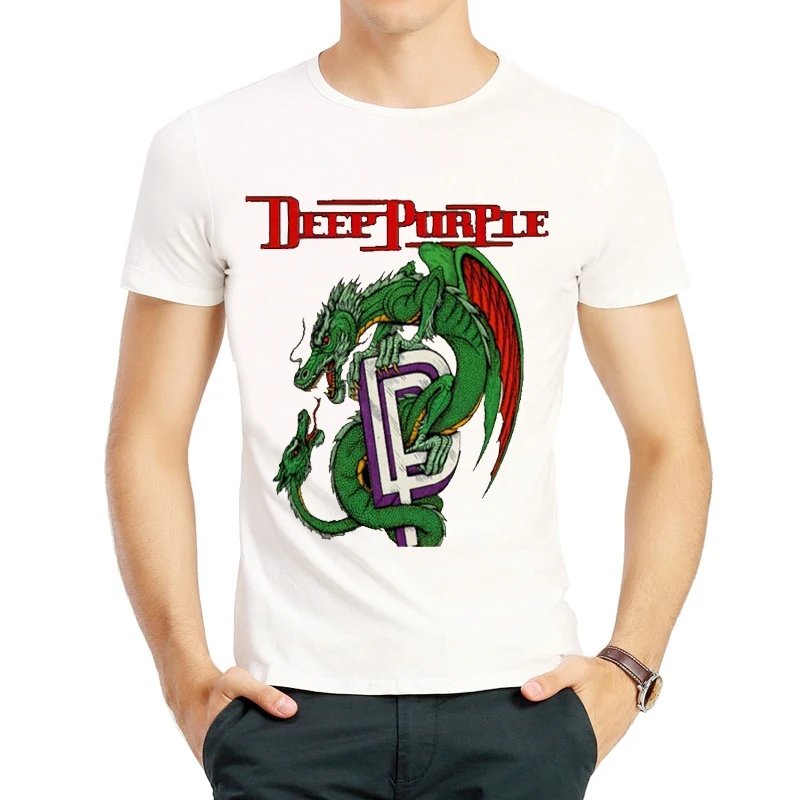 

Rock Band Deep purple T Shirt Fashion Short Sleeve White Color Deep purple Ian Gillan T-shirt Top Tees tshirt Band Fans T-shirt