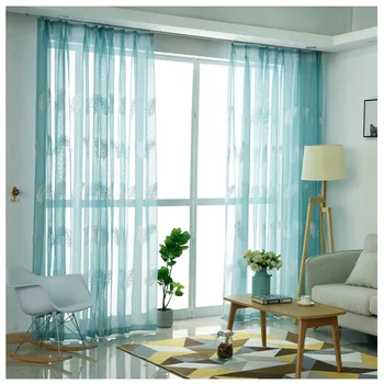 

Sheer Tulle Window Curtains For Living Room The Bedroom The Kitchen Modern Tulle Curtains Feather Patterns Fabric Blinds Drapes