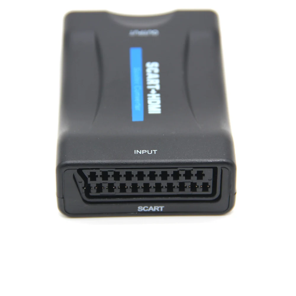 

Ready Stock 1080P SCART To HDMI Video Audio Upscale Converter Adapter for HD TV DVD for Sky Box STB Plug and Play with dc cable