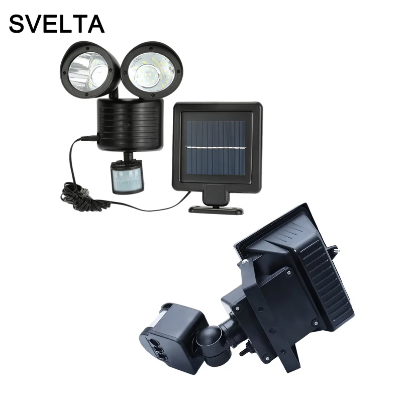 

SVELTA IP65 Solar Lights Outdoor LED Spotlight With Motion Sensor Solar Lamp For Garden Decoration Balcony Fence Wall Lights