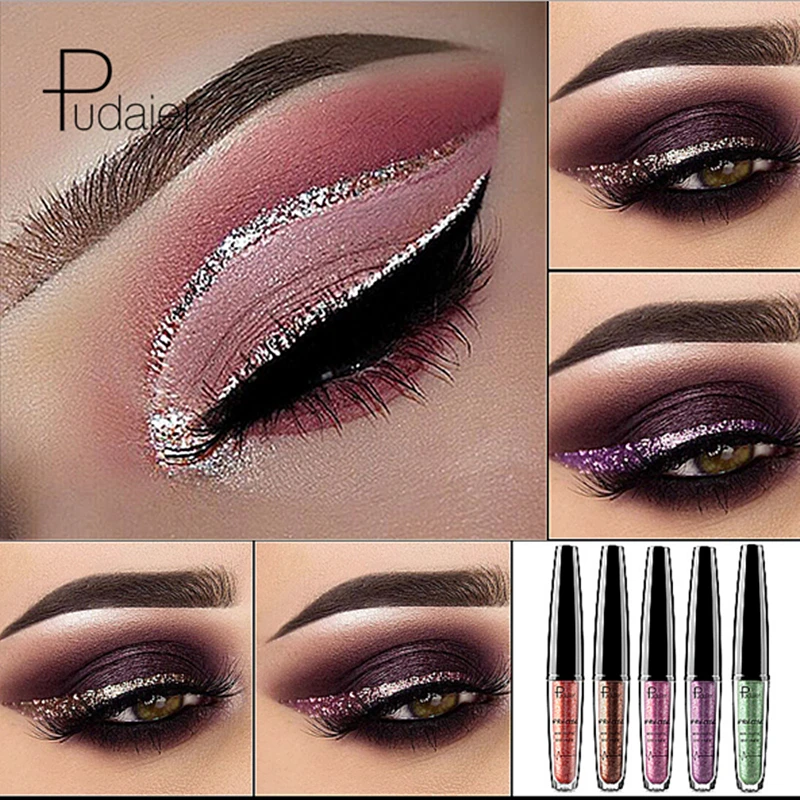 16 видов цветов/лот Pudaier подводка для глаз из тяжелого металла Водонепроницаемая