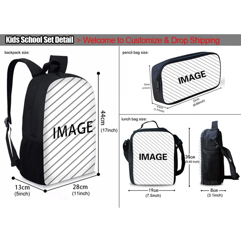 Jackherelook أنيمي مضيئة طالب طاقم حقائب مدرسية لطيف 3D الكرتون الأسود حقيبة ظهر للفتيات الصبي Bookbags الاطفال Mochila Jackherelook أنيمي مضيئة طالب طاقم حقائب مدرسية لطيف 3D الكرتون الأسود حقيبة ظهر للفتيات الصبي Bookbags الاطفال Mochila