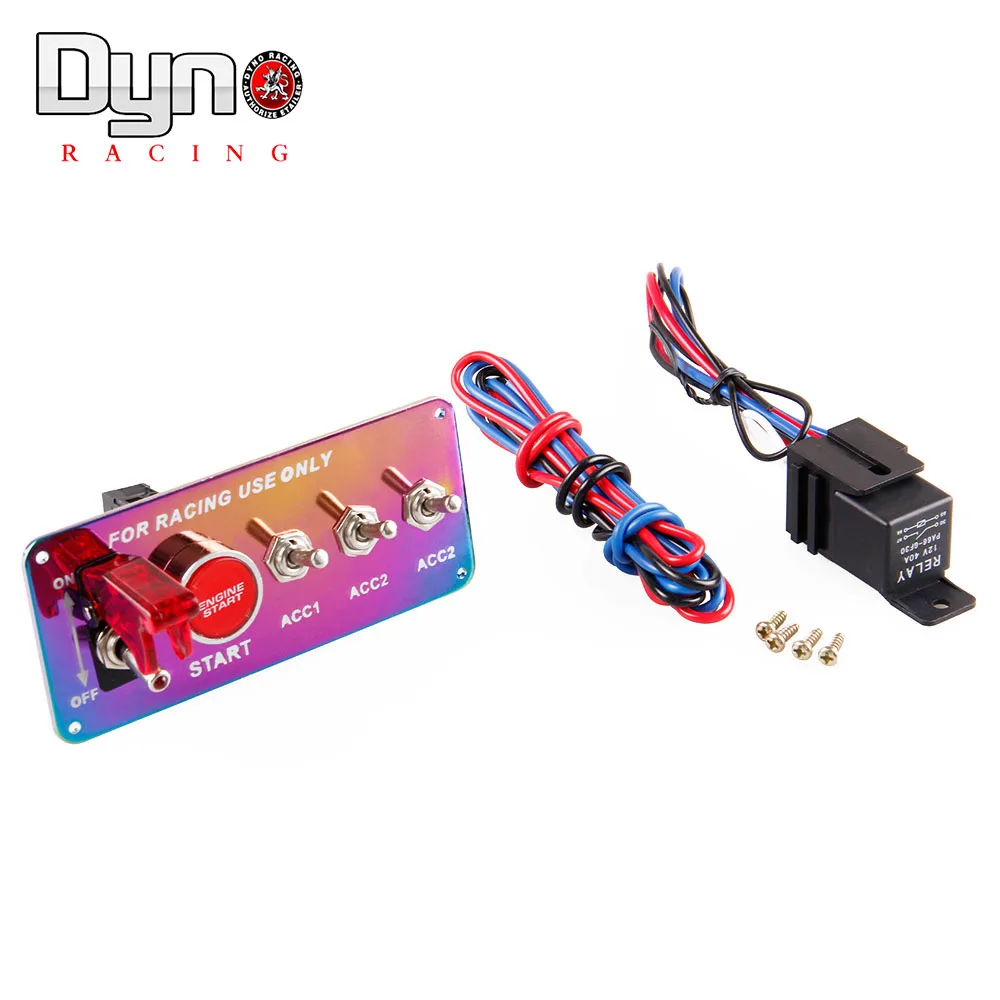12V Ignition Switch Panel Push Button Start Engine Start Kit with 3 ACC