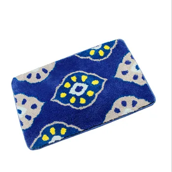 

Blue Soft Shaggy Rugs and Carpet Machine Washable and Anti-skid Bath Mats Doormat Floor Mat Children Area Rugs