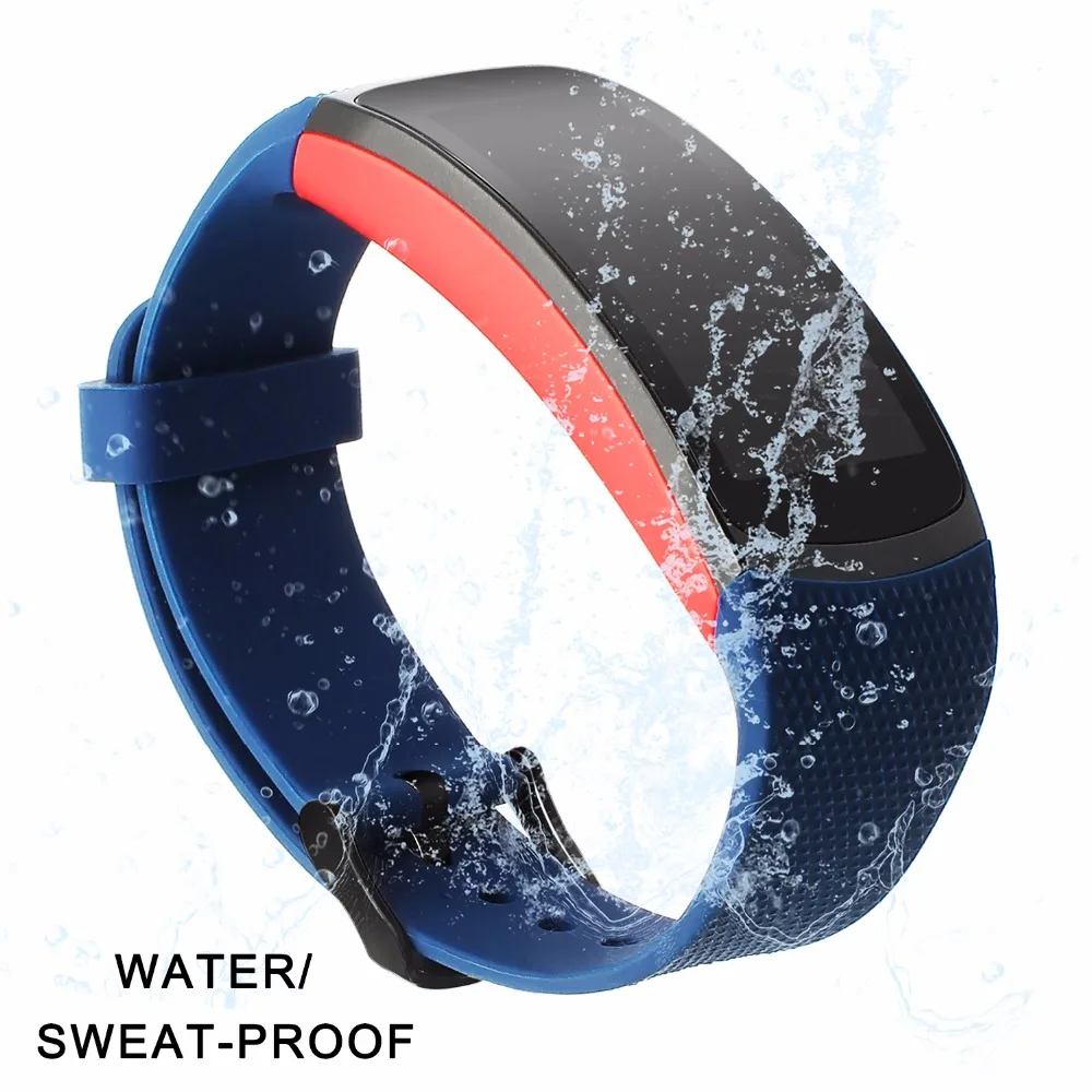 Ремешок силиконовый резиновый для Samsung Gear Fit 2 R360 / Fit2 Pro R365 спортивный браслет со
