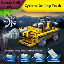 Пазл сборная игрушка модель 550 шт. блок гусеничная шина весь рельеф инфракрасный пульт дистанционного управления RC инженерный автомобиль грузовик