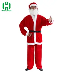 Рождественский костюм Санта-Клауса для взрослых, одежда Санта-Клауса, нарядное платье, Рождественский костюм высокого качества