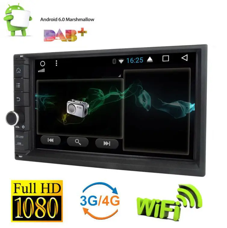 Best 2Din 7" Android 6.0 Car GPS Navi no DVD Wifi 3G Radio RAM 1GB HeadUnit Bluetooth 0