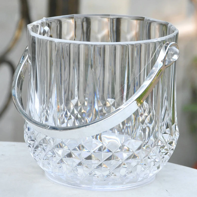 Acrylic Ice Bucket with Handle 1200MLin Ice Buckets & Tongs from Home