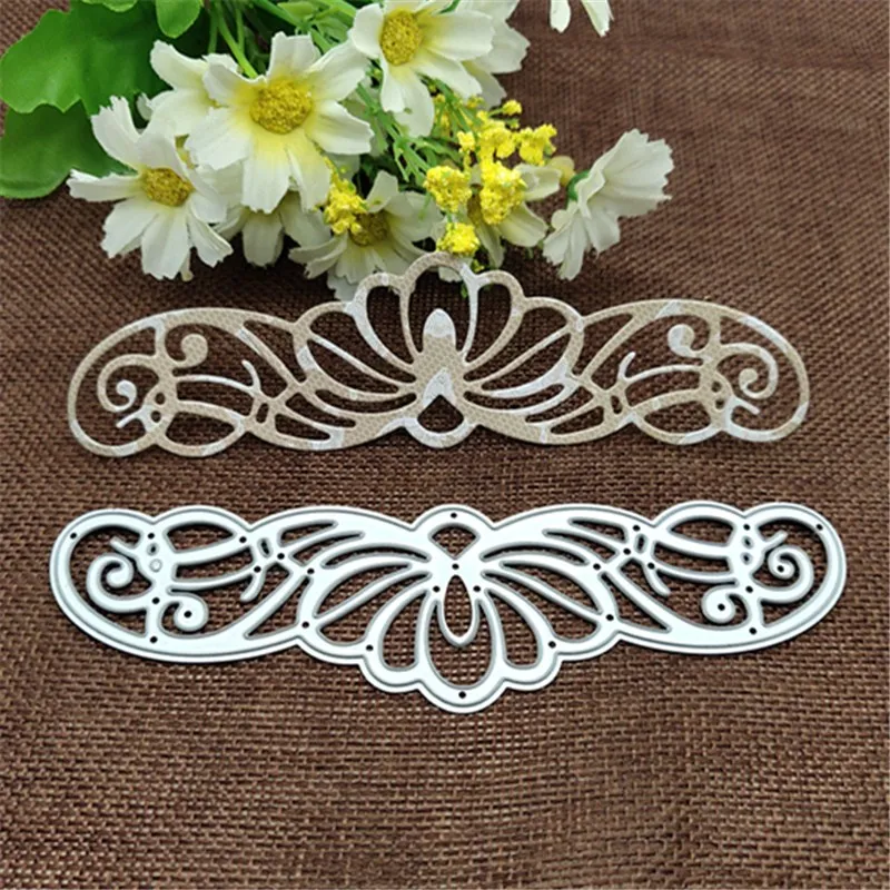 

Lace flower Border Metal Cutting Dies Decorative Scrapbooking Steel Craft Die Cut Embossing Paper Cards Stencils
